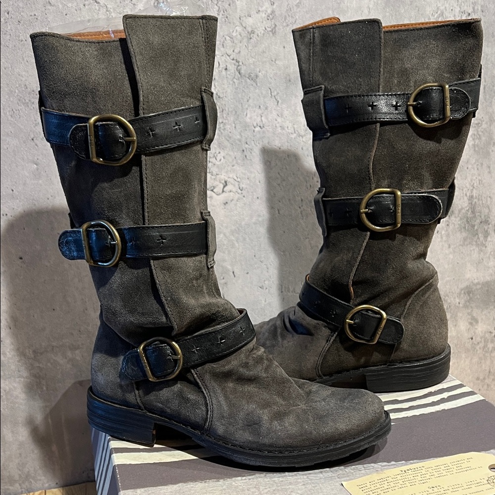 Fiorentini + Baker Dark Gray Buckle Boots (size 35) - Picture 2 of 12